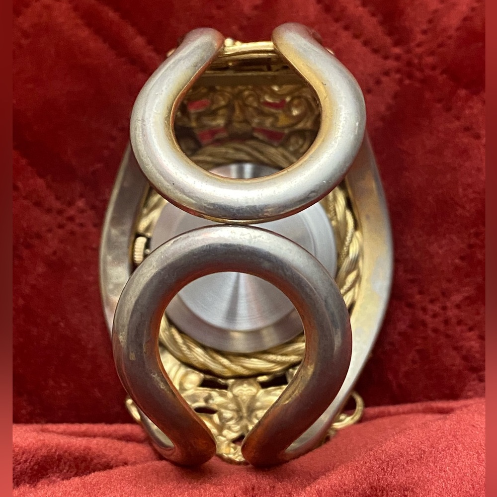 Supreme Illinois Watch 17 Jewels Gold Toned Cuff Wind-Up Wristwatch -Rare! Works View 6